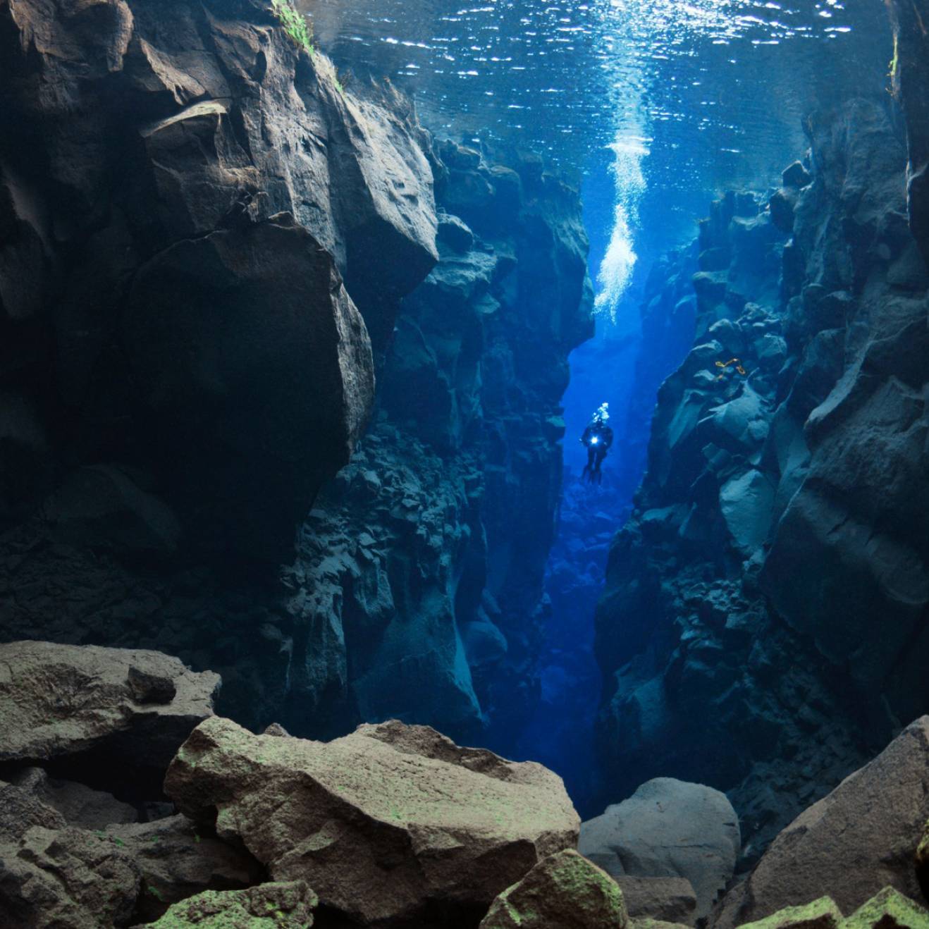 diver-desending-into-silfra-thingvellir-magnus-lundgren