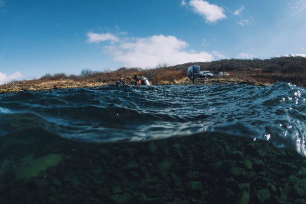 Davidsgja fissure in Thingvellir national park, Iceland