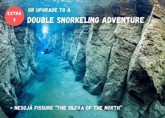 Dive.is Bubbling sands snorkeling tour North Iceland upgrade to double snorkeling adventure