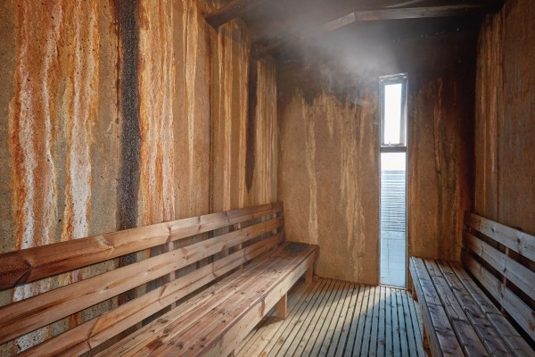 The sauna is built on a hot spring making it a truly unforgettable experience